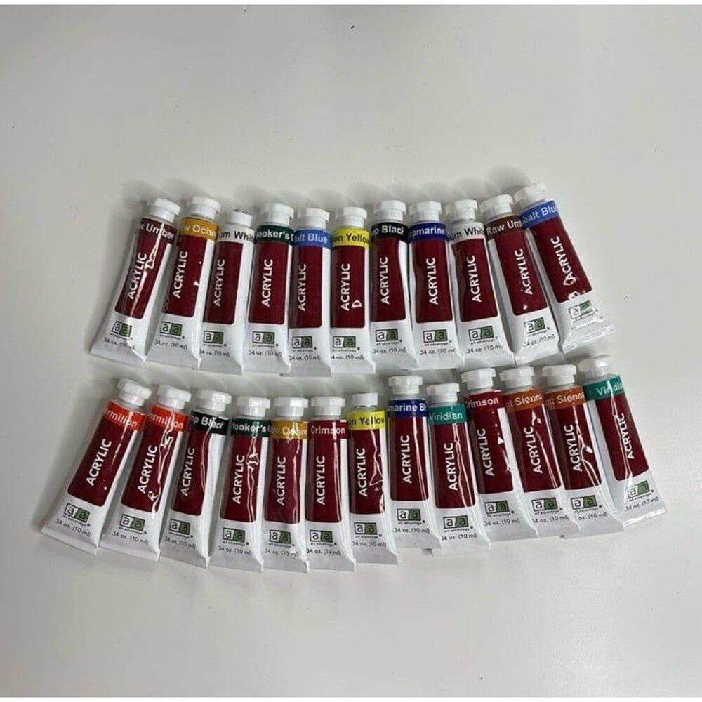 Art Advantage Multi-Colored Acrylic Paint Tubes 24 PCS. Set